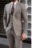 Beige Taupe Pinstripe Three-Piece Suit