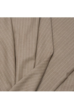 Beige Taupe Pinstripe Three-Piece Suit