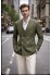 Olive Green Double-Breasted Blazer