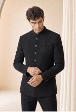 Premium Black Bandhgala Suit