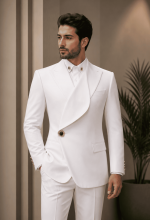 Premium White Bandhgala Suit