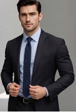 Premium Charcoal Navy Structured 