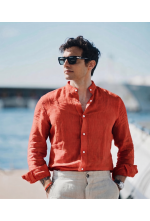 Coral Linen Shirt