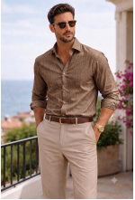 Camel Linen Shirt