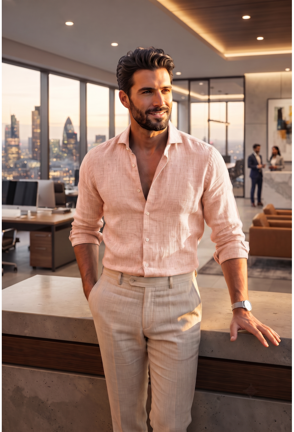 Premium Blush Pink Linen
