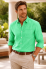 Bright Mint Green Textured Linen