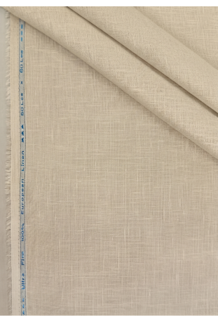 Natural Beige Textured Linen