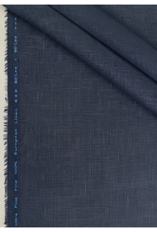 Dark Navy Blue Linen