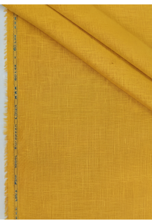 Mustard Yellow Textured Linen