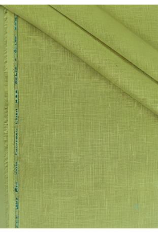 Light Olive Green Slub Linen