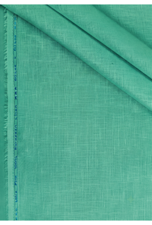 Vibrant Turquoise Slub Linen