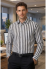 Classic Charcoal & White Striped Linen