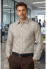 Classic Khaki Textured Striped Linen