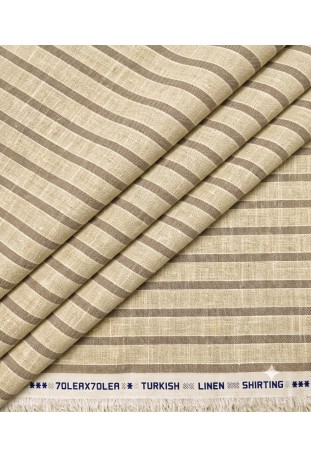 Classic Brown & Dark Striped Linen