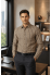 Classic Dark Brown Striped Linen