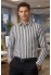 Classic Charcoal & White Striped Linen