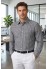 Classic Dark Grey & White Striped Linen