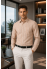Classic Beige Striped Linen