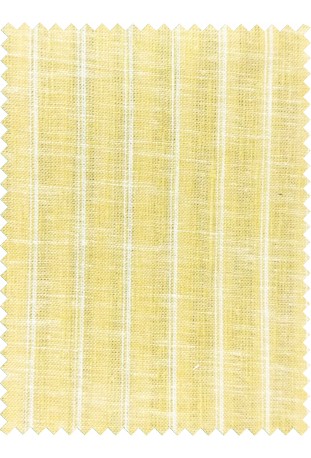 Classic Pale Yellow Checked Linen