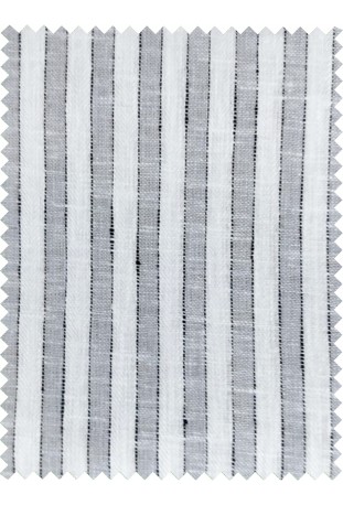 Classic Sage Grey Striped Linen