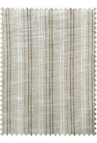 Classic Greige Striped Linen
