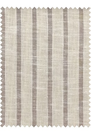 Classic Brown & Dark Striped Linen
