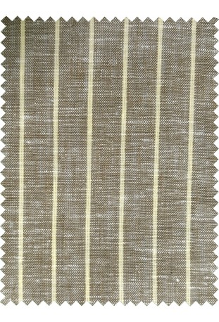 Classic Dark Brown Striped Linen