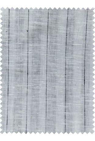 Classic Light Grey Striped Linen