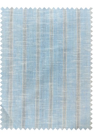 Classic Light Blue Striped Linen