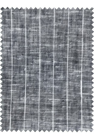 Classic Dark Grey & White Striped Linen