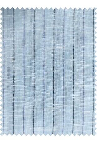Classic Light Blue & Dark-Striped Linen