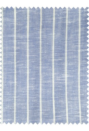 Classic Royal Blue Striped Linen