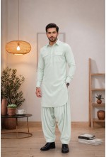 Mint Green Classic Japanese Cotton Pathani Kurta