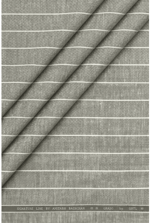 Charcoal Grey Fine Pinstripe