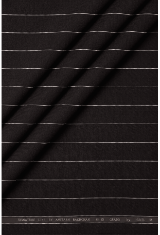 Charcoal Black Chalk Stripe