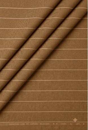 Rust Cognac Brown Chalk Stripe Double-Breasted