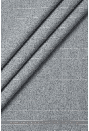 Charcoal Grey Herringbone Chalk Stripe