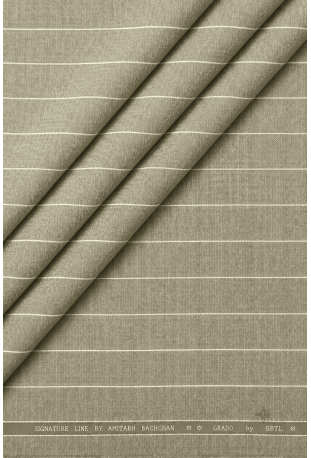 Olive Sage Pinstripe Linen