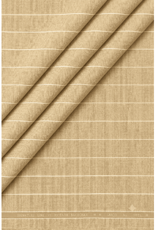 Buttercream Beige Chalk Stripe
