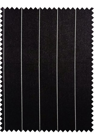 Charcoal Black Chalk Stripe
