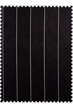Espresso Brown Chalk Stripe Wool-Blend