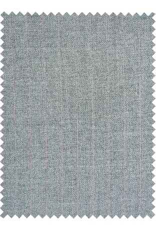 Light Grey Melange Chalk Stripe Double-Breasted