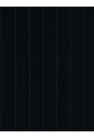 Dark Slate Charcoal Chalk Stripe Linen