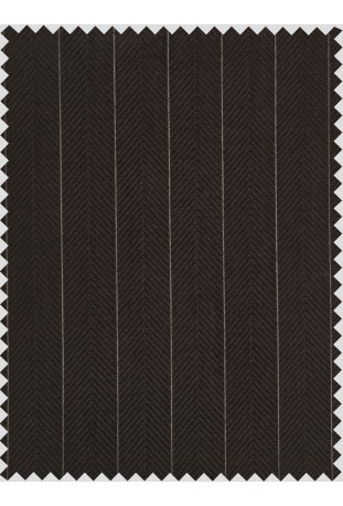 Dark Mocha Brown Pinstripe Linen