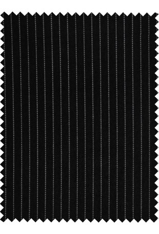 Charcoal Black Fine Pinstripe
