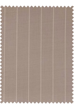 Taupe Brown Chalk Stripe