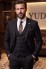 Midnight Black Fine Pinstripe 3-Piece Wool-Blend
