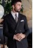 Charcoal Black Fine Pinstripe