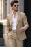 Sand Beige Pinstripe Linen