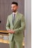 Pistachio Green Pinstripe Linen-Wool